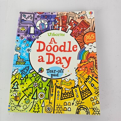 A Doodle a Day Usborne Activity Pads Tear Off Kids Trips Clarke GUC