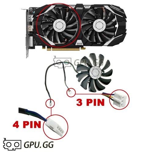 MSI GTX 960 1060 P106 HA9010H12F-Z Replacement Fans 85mm - Picture 10 of 12
