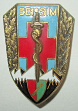 661° Section d’infirmiers Militaires, écu, dos guilloché, déposé