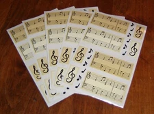 Mrs. Grossman Lot of Five Sticker Sheets ~ Sheet Music