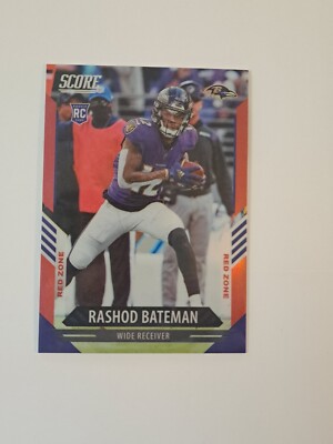 2021 Chronicles Score Football Rashod Bateman Rookie Red Zone #/20
