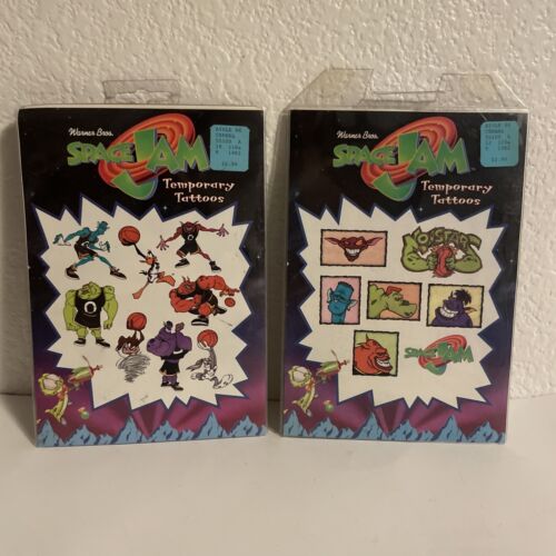 Vintage Space Jam Warner Bros Temporary Tattoos 1996 Highgate Products LLC