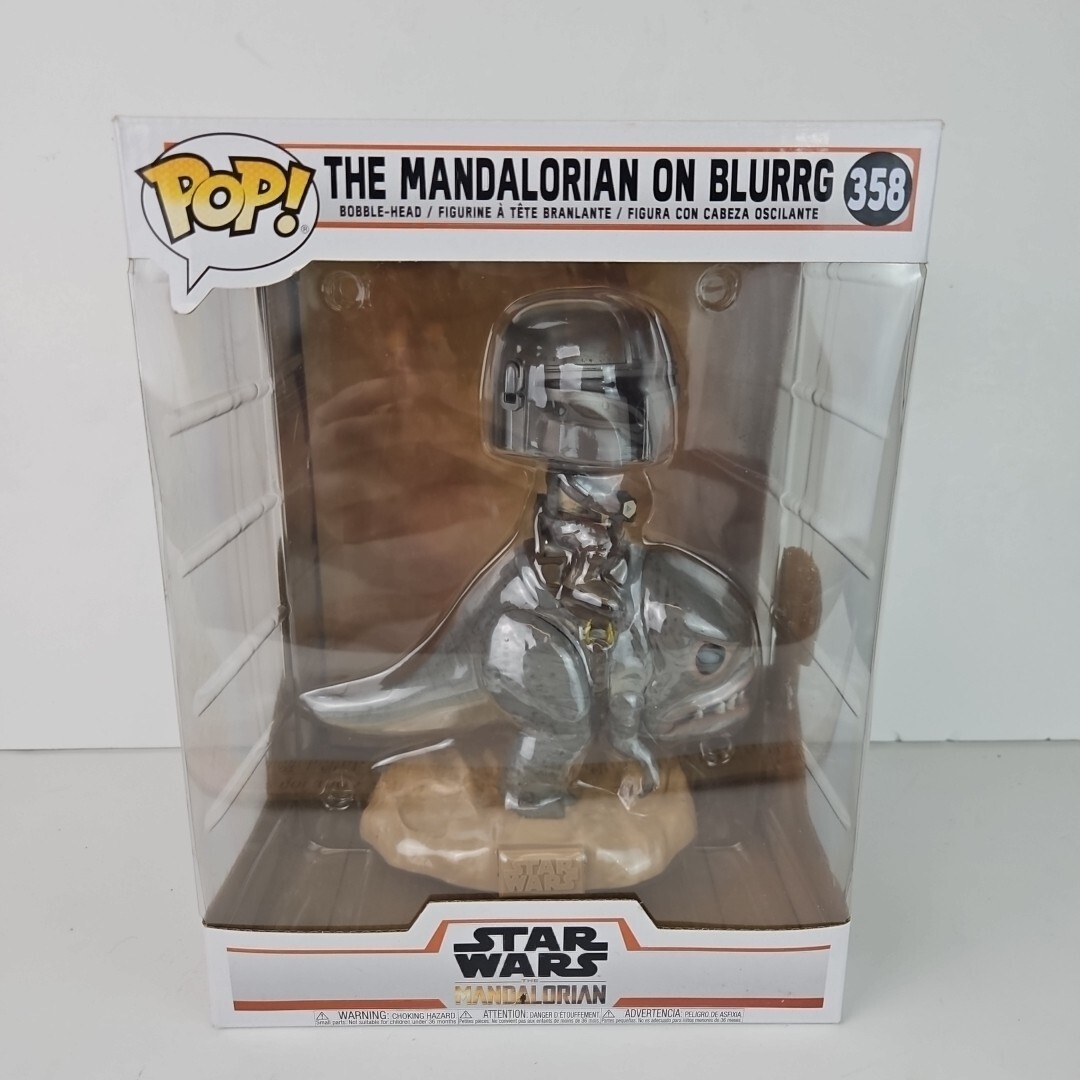 Funko Pop! Star Wars The Mandalorian On Blurrg #358 Vinyl Figure Kids Toy