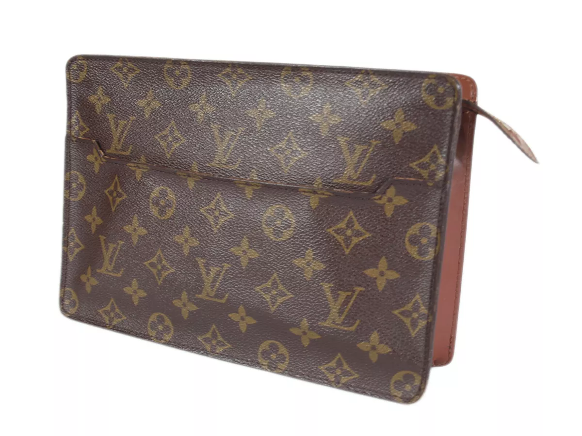 louis vuitton clutch brown