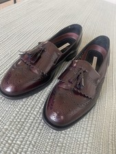 Florsheim Burgundy Leather Tassel Loafer Men's Dress Shoes Brogue Wingtip 10