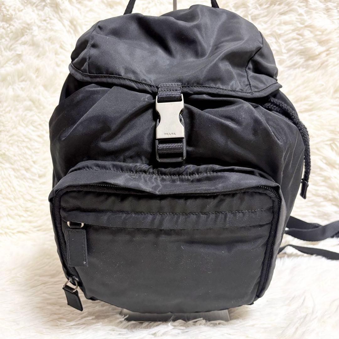 Prada Nylon Backpack Triangular Logo Vintage Unis… - image 2