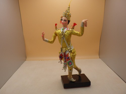 8" Thai Dancer Dancing Embellished Costume Doll Figurine Collectible Home Decor