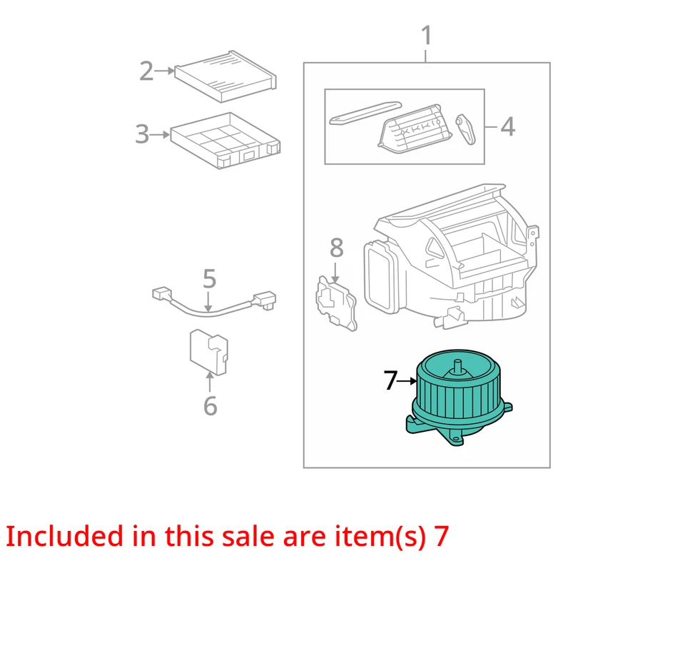 Lexus IS250 2009 calefacción aire acondicionado soplador motor fabricante de equipos originales 158 k millas - LKQ401863506 Foto 4 de 4