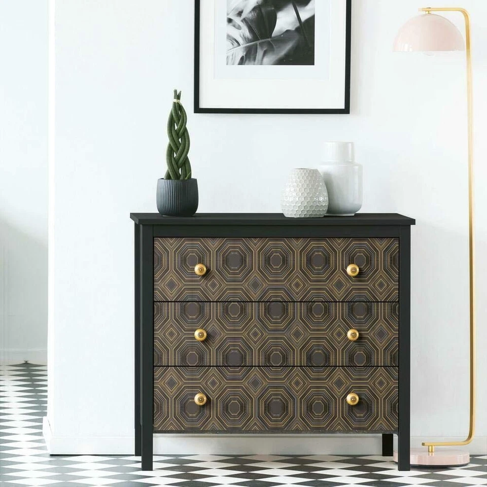 Papel pintado RMK11324WP rodillas abejas negro metálico pelar y pegar Foto 2 de 4