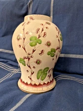 Norman Perry Botanical Painted Ginger Vase