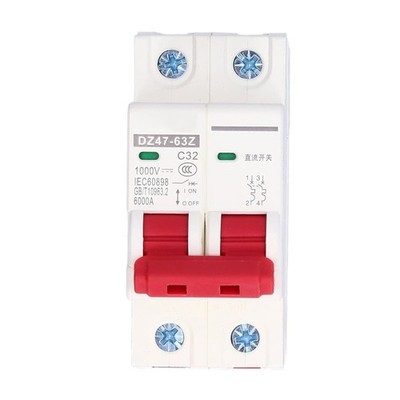 DC Isolator Schalter PV Leistungsschalter DZ47-63Z C32 2-Pin 32A 1000V