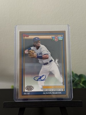 2021 Topps Pro Debut Austin Martin #PD-160 Gold Autographs /50 (AU, RC)
