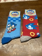 Sonic The Hedgehog Novelty Socks Set 2 Pairs NWT