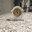 Crystal Legends Clear Crystal Arch Desk Clock Analog Roman Numerals Quartz — photo 1