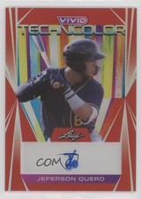 2022 Leaf Vivid Technicolor Red 34/35 Jeferson Quero #T-JQ1 Auto 06st