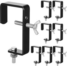 Zonon Confezione 8 Ganci Morsetto Traliccio Illuminazione Stadio per Tubo Quadrato Ferro Zincato Tru