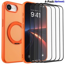 For iPhone 17e 17 Pro Max Case Slim Mangetic Ring Stand Cover / Screen Protector