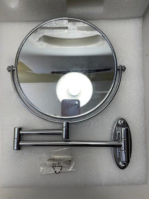 Gloriastar Collection Mirror 8'' Round Two Sided 7X Magnification & Tru Image 1X 