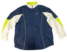 Vtg Nike Windbreaker Jacket Medium Spell Out Swoosh Neon Colorblock Sz XL