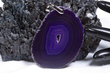 Edelstein Achat Anhänger Lila zwischen ca. 8,5cm-5,5cm ohne Halskette