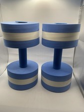 Light Weight Aquatic Exercise Dumbbells for Water Aerobics Set of 2, Blue 