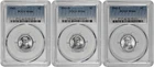 1943 P D S 1c Lincoln Steel Wheat Cent PCGS Graded MS 66 Three Coin Lot