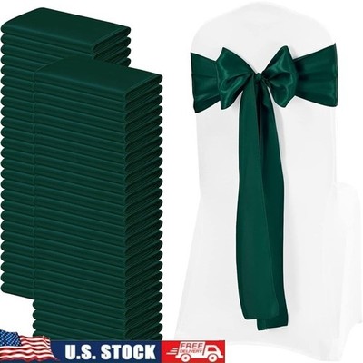Satin Chair Sash 72 Pack Washable Wedding Party Banquet Decor DIY Craft New
