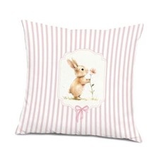 Floral Bunny Pillow Covers 18x18, Girly Room Decor Aesthetic, Color 04