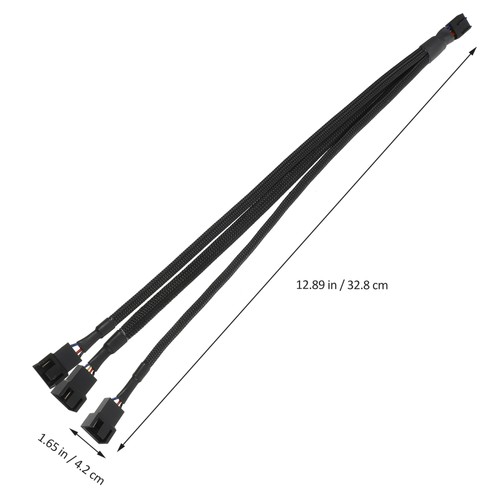 2 Pcs CPU Adapter Cable Extension Splitter Computer Fan Connection - Afbeelding 8 van 12