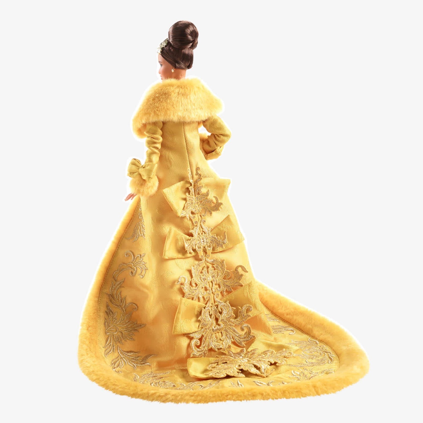 Куклы Barbie Platinum Label Guo Pei Silkstone Doll Golden Gown Rhianna Dress HBX99 — фото 4