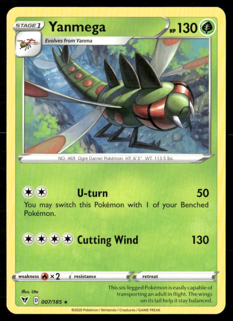 Yanmega 007/185 Rare Vivid Voltage Pokemon Lightly Played