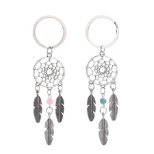 New Key Chain Ring Feather Tassels Dream Catcher Keychain Aluminum Alloy