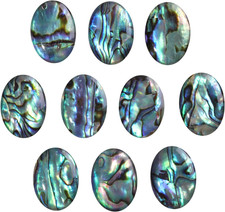 10 Pcs Abalone Shell Oval Beads for Jewelry Making 13 X 18 Mm, No Hole Beads Fla