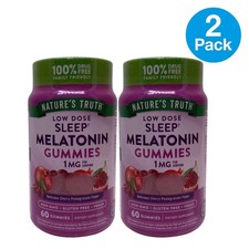 Nature  s Truth Melatonin Gummies 1 mg 60 Count 2 Pack Sleep Aid