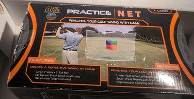 Club Champ Golf Outdoor Target Practice Net Large 9  x 7' Tall Net OPEN BOX READ