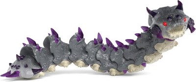 Eldrador Creatures - Big, 10'' Shadow Worm. Cool Movable Action Figure for Boy...