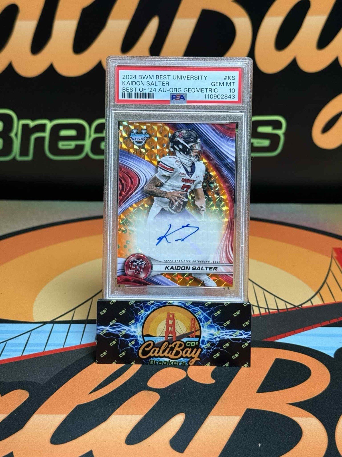 2024 Bowman U Best KAIDON SALTER Orange Geo Refractor Auto /25 #BOA-KS PSA 10