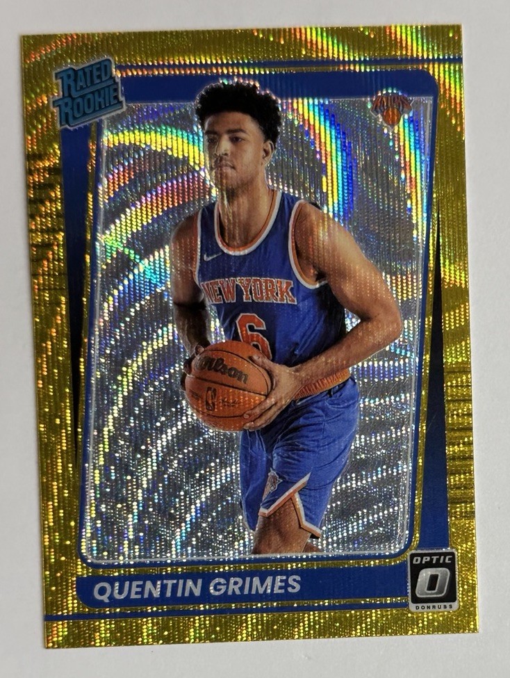 2021-22 Donruss Optic Rated Rookie Gold Wave Quentin Grimes #166 SO