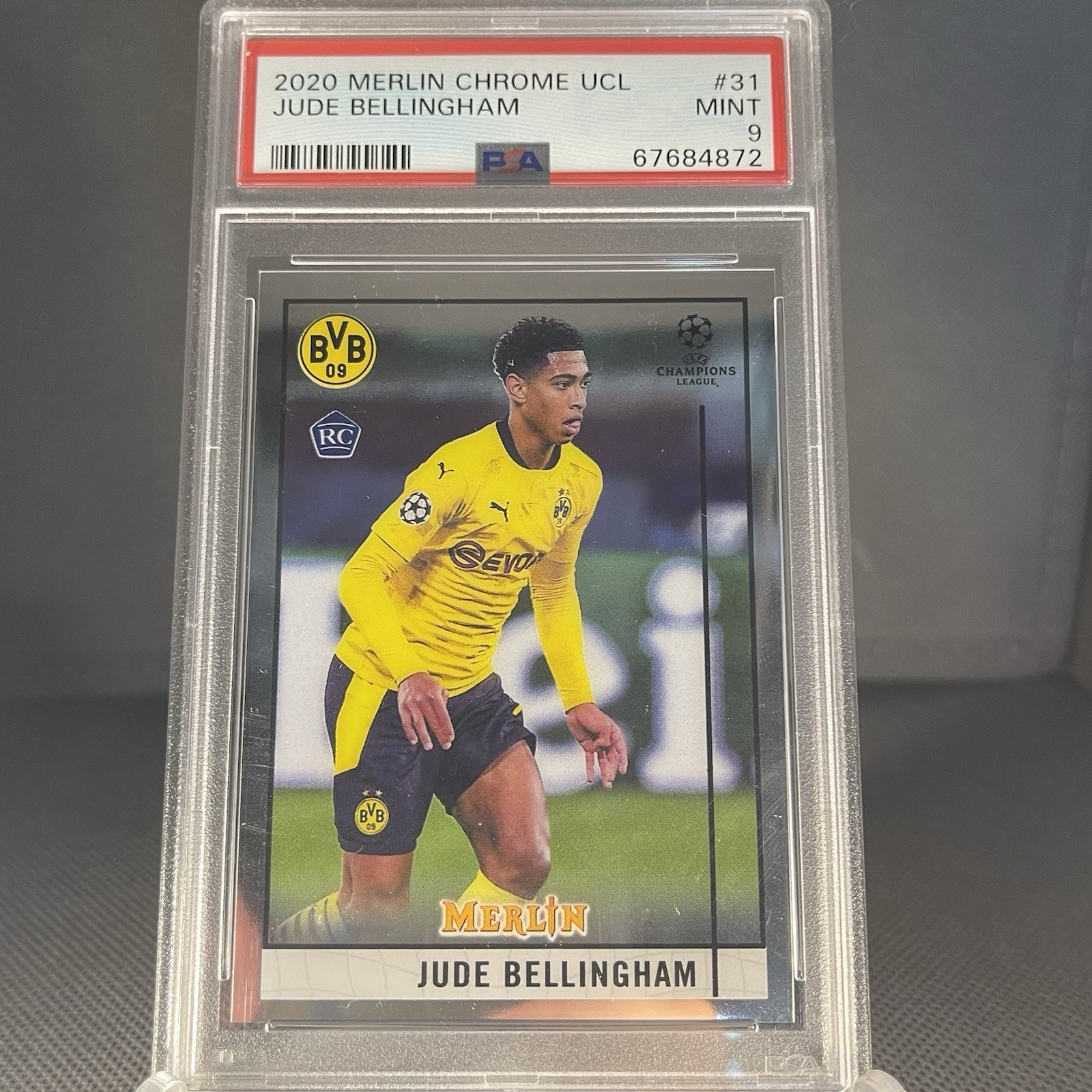 2020-21 Topps Chrome Bundesliga Rookie Jude Bellingham #31 Refractor (RC) PSA 9