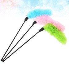 3Pcs Plush Cat Teaser Wand Stick Random Colors for Kittens Playtime