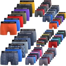 Mens 7 Pack Boxers Shorts Designer Smith & Jones Underwear Trunks Multipack Set