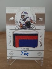 2020 National Treasures - Bills - Zack Moss Rookie Patch Auto Crossover /99