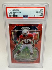 2021 Panini Prizm Pat Tillman 83 Red Ice PSA 10 GEM MINT  Free Shipping