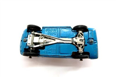 Vintage Corgi Toys LOTUS ELAN S2 diecast car Blue with White Roof