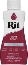 Rit All-Purpose Liquid Dye, Wine 8 Fl Oz 8 Oz, 