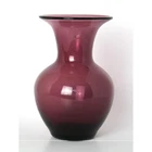 Vintage Blenko Amethyst Purple Glass Vase Hand Blown Mid Century Modern 8 Inch