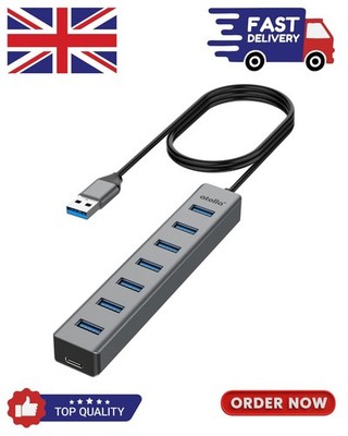 7-Port USB Hub 3.0 mit 3,3 Fuß langem Kabel, Atolla USB Extender Multiport Adapter