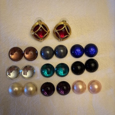 Vintage Joan Rivers Earrings gold plated interchangeable earrings 