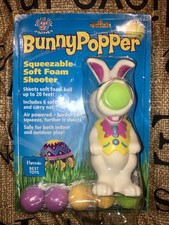 Vtg Hog Wild Easter Bunny Popper Squeezable Soft Foam Shooter 2012