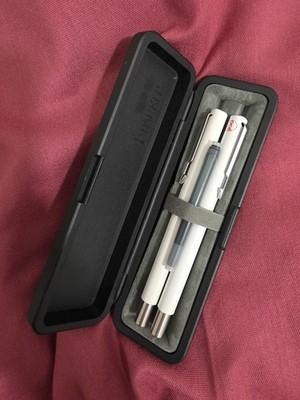 White Parker Schreibset Füllfeder und Kugelschreiber in Box Océ (Canon) Logo 
